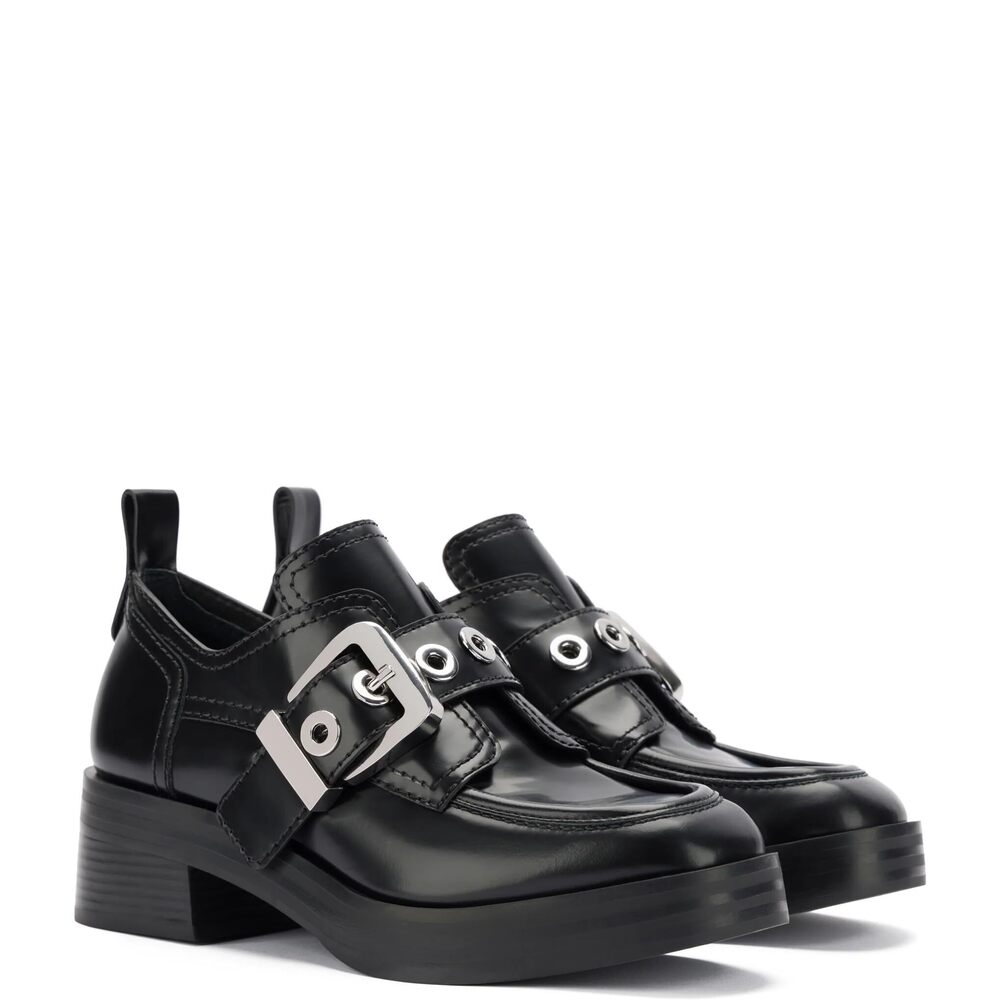 Larroude Stewart Women's Oxford Black Leather Black 7.5 - Picture 2 of 10